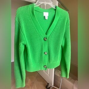 H&M Bright Green Cardigan